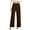 5505-BROWN, variant on TEMOFON Wide Leg Ribbed Pants for Women Fall Casual High Waisted Lounge Pants Knit Soft Comfy Elastic Waist Armygreen Trousers L