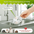 thumbnail image 4 of 10Set Cat Water Fountain Filter Replacement for Square 2.2L/73oz Cat Fountain Triple Filtration Pet Fountain Filter, 4 of 6
