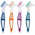 thumbnail image 1 of Denture Brush, 4 Pieces Small Toothbrush for Dentures, Multi-Layered Bristles Ergonomic Rubber Handle for False Teeth Cleaning, 1 of 7