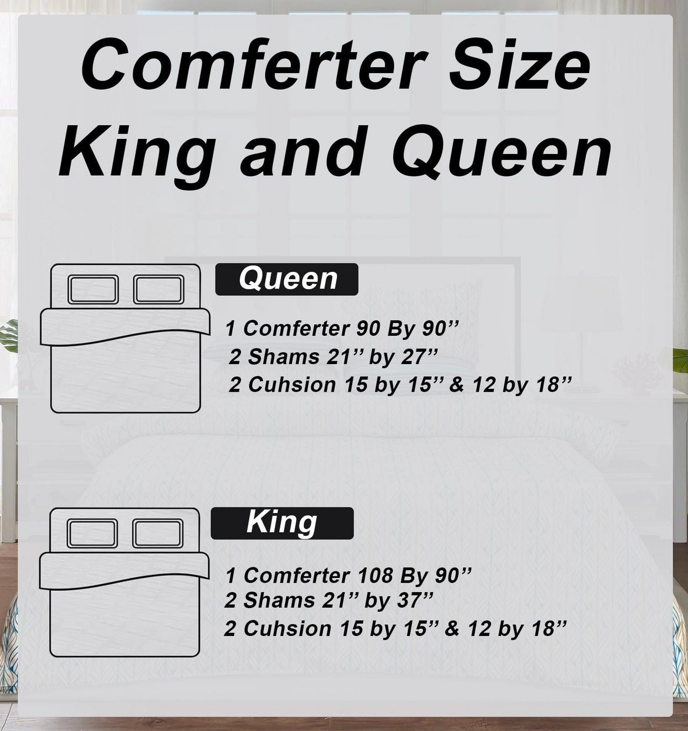 Ensemble de couette 5 pièces Johnson Home - Coton 200 fils, comprend des taies d'oreiller et des coussins décoratifs