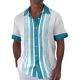 thumbnail image 1 of Hawaiian Shirt For Men, Men's Vintage Button Down Bowling Shirts Short Sleeve Summer Beach Shirt 4XL, 1 of 5