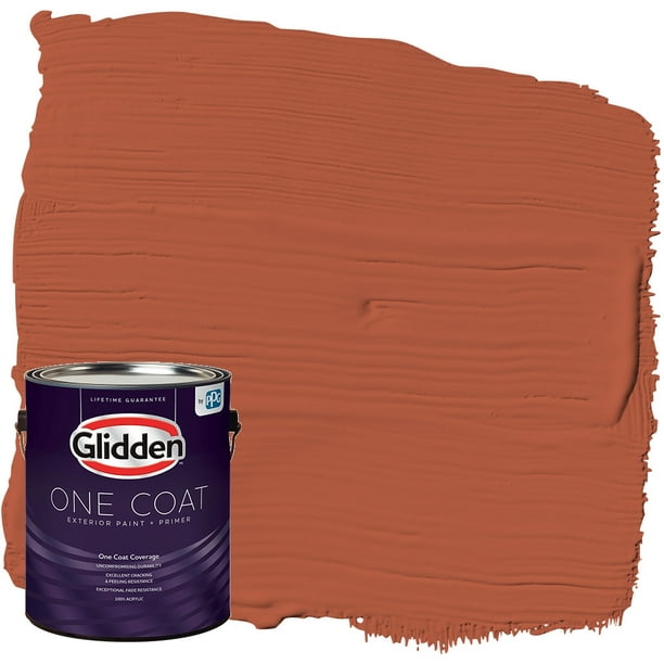 Glidden One Coat Exterior Paint + Primer, Glowing Firelight / Orange, 1