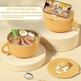 thumbnail image 5 of Yvsxxv 1200ml Ramen Bowl Cute Dog Stainless Steel Instant Noodle Bowl with Lid and Spork Speedy Ramen Cooker Soup Bowls for Home Office Dorm, 5 of 7