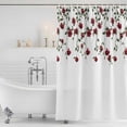 thumbnail image 4 of Red Roses Waterproof Fabric Shower Curtain,Spring Floral Summer Botanical Weeping Waterproof Fabric Shower Curtain for Bathroom Curtains Bathtubs Hotel Shower Curtains with 12 Hooks Stall 54x78in, 4 of 8