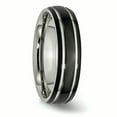 thumbnail image 4 of Stainless Steel Black Plated 6mm Ring Wedding Man  For Dad Mens  For Him, 4 of 10