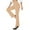 Khaki, variant on Staron Women's Flare Pants High Waist Casual Knitted Pull-On Trousers Solid Color Slim Fit Elastic Waist with Sashes Beach Vacation Travel, Khaki XXL