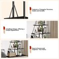 thumbnail image 4 of 4 niveles ladder a-shaped de esquina estante - free standing estante de libros estante almacenamiento rack organizer con steel frame para home, oficina, sala de estar, y kitchen, negra, 4 of 8