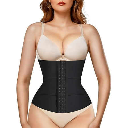 

Junlan Waist Trainer Corset for Women Tummy Control Shapewear Waist Cinchers Belt Slimming Body Shaper Girdle(Black 2XL)