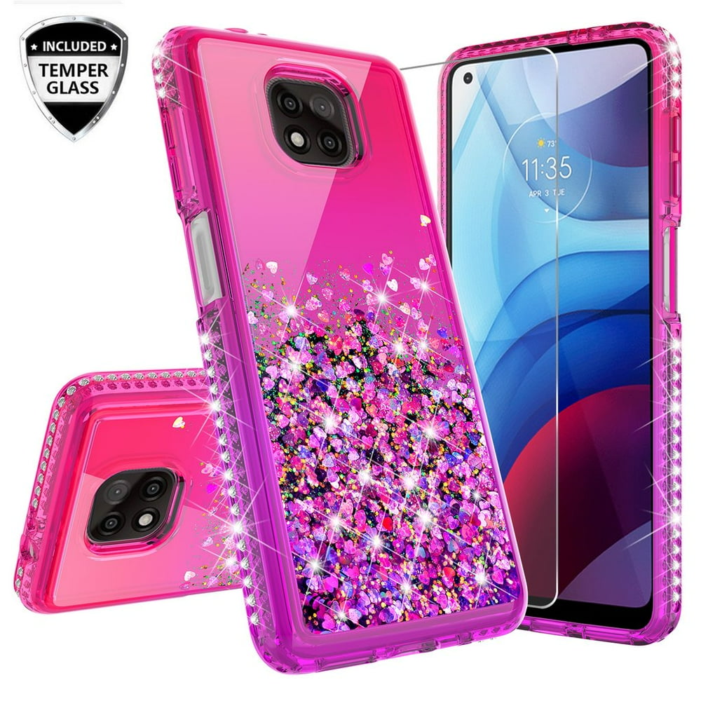 Liquid Glitter Phone Case for Motorola Moto G Play 2021 Case Cover with