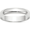 thumbnail image 1 of 14K White Gold 14Kw 4mm Ltw Half Round Band Size 4 Made In United States whrl040-4, 1 of 5