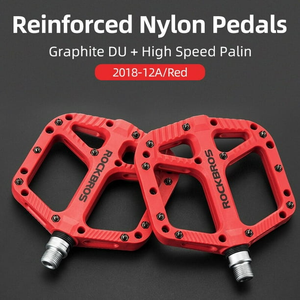 Rodamientos ultraligeros ROCKBROS, pedales de bicicleta, pedales de nailon para ciclismo de carretera, pedales bmx Mtb, plataforma plana, accesorios de piezas de bicicleta Tan Jianjun unisex