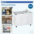 thumbnail image 6 of Ozark River Manufacturing, Advantage S1D, Portable Hand Wash Station, 110V, White Laminate Cabinet-Stainless Countertop, Hot Water Hand Washing Station with Countertop & Storage Space, 6 of 9