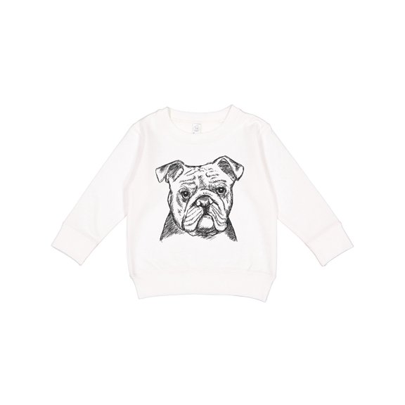 Inktastic English Bulldog Sketch Portrait Toddler Sweatshirt