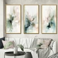 thumbnail image 1 of Designart "Modernity Essence Green and Cream III" Abstract Framed Wall Art Set Of 3 - Green Marble Frame Canvas Set For Living Room Decor, 1 of 6