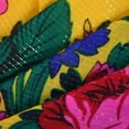 thumbnail image 6 of NMMUED Women's Vintage Floral Headscarf 43.3" Large Square Shawl Wrap Elegant Neck Scarf Hair Accessory Yellow One Size, 6 of 8