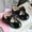 Black, variant on Little Girls Flower Dress Shoes Ballet Flats Christmas Party School Princess Wedding Shoes 0m-7Y