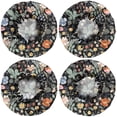 thumbnail image 2 of Shower Caps,Pioneer Flower Floral Print Pattern Waterproof Shower Cap for Women 4 Pieces,Double Reusable Hair Cover for Shower PEVA Elastic Stretch Hem, 2 of 7