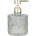 thumbnail image 2 of Marcella Glass Soap Dispenser with Soap Pump, Refillable 14 Ounce Capacity, Floral Design Rose Patterns, Heavy Weight Thick Glass for Bathroom, Premium Kitchen Soap Dispenser Reseda Sage, 2 of 10