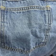 thumbnail image 4 of ClodeEU Women's Fringe Trim Hem Denim Shacket,Oversized Long Sleeve Button Down Jean Shirt Jacket ,Women's Plus L, 4 of 5