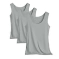 thumbnail image 3 of 3-Pack Basic Sleeveless Camis for Women Scoop Neck Stretchy Tank Top for Inner Layering Nightwear Casual Home Wear Purple XXXL(XXXL), 3 of 9