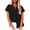 Black, variant on Womens Casual Button Down Short Sleeve Shirts 2026 Summer Fashion Cotton Linen Shirt Top Blouses with Pocket