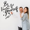 thumbnail image 4 of Pegatinas de pared con frases inspiradoras, calcomanías de pared positivas para la familia, sé la mejor versión de ti mismo, vinilo adhesivo negro para decoración artística., 4 of 7