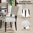 thumbnail image 5 of Atumon 5 Piece Round Dining Table Set, Dining Room Set with Upholstered Chairs for 4, Wood Dining Table Set with Unique Base, Farmhouse Dining Table Set for Kitchen Dining Room Apartment, Espresso, 5 of 10