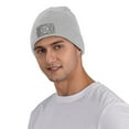thumbnail image 5 of ZICANCN Geometric Mandala Flower Knit Beanie Hat, Winter Cap Soft Warm Classic Hats for Men Women, Gray, 5 of 8