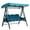 Sky Blue - 20X28X3CM, variant on Dark Green Outdoor Swing Top Cover 3-Seat Swing Roof Replacement Waterproof Sunproof Oxford Canopy for Patio Garden 75x47x7/8 Inch - Only Swing Cover