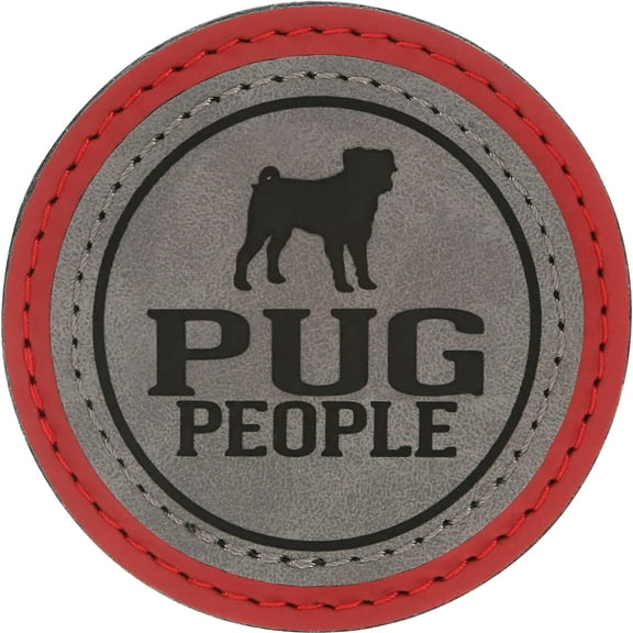 Pavilion Gift Company 2.5 Inch Round Dog Refrigerator Magnet Pug People, Red