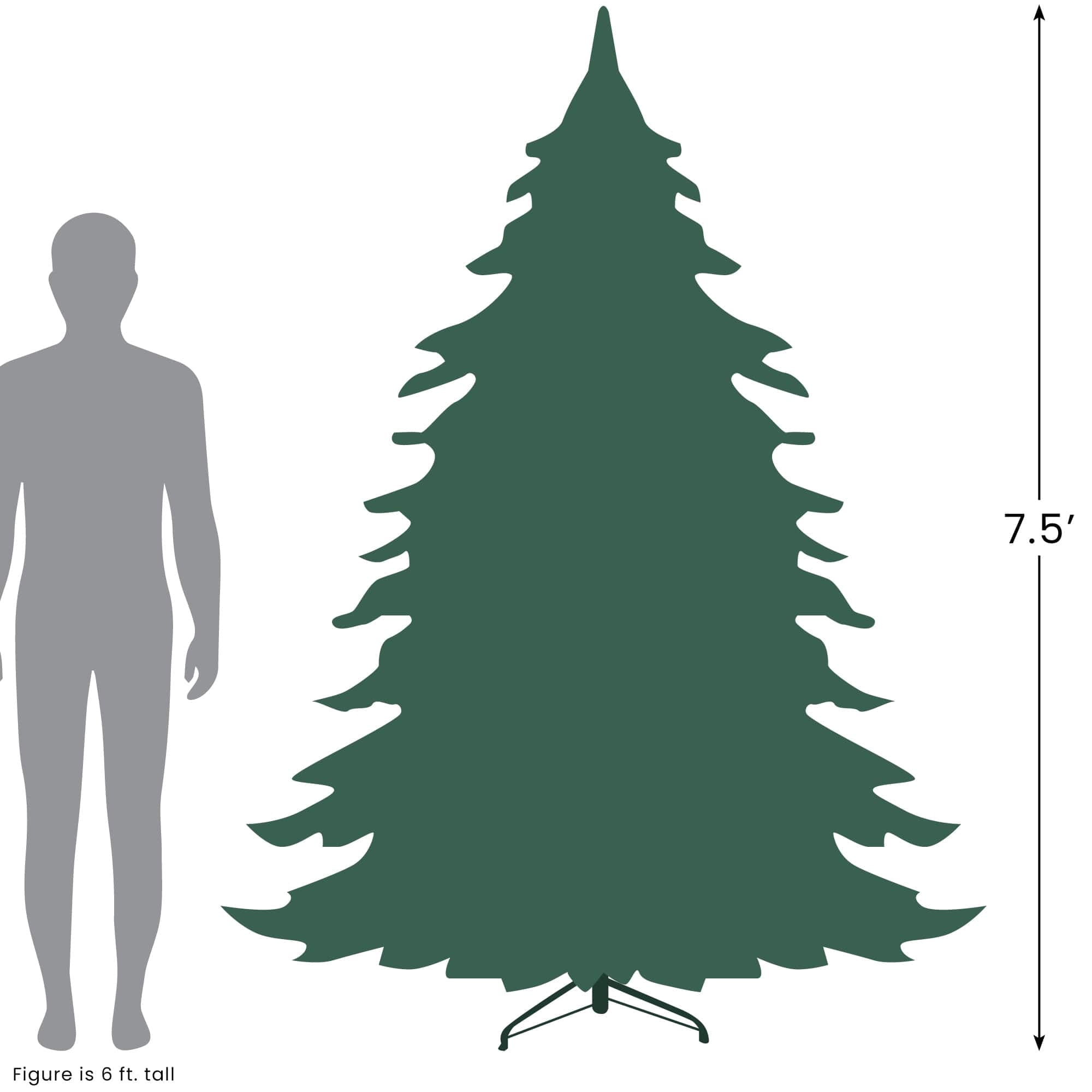 Northlight Multi-color Prelit LED Green Full Artificial Denali Mixed Pine Christmas Tree, 7.5'