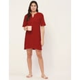 thumbnail image 2 of Moomaya Sleepwear, Solid Night Dress For Women, Jersey Sleep Shirt Lounge Dress, 2 of 8