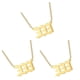 thumbnail image 1 of Collar con dije de número Jumpingount Acero inoxidable para damas doradas Tipo4 NO4, 1 of 6
