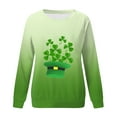 thumbnail image 4 of Pompotops Mode de la Saint-Patrick Chandail en Molleton Décontracté à Manches Longues Col Rond Imprimé pour Femmes Blouse en Solde, 4 of 4