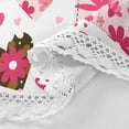 thumbnail image 4 of SKYSONIC Valentine's Day Pattern Round Tablecloth 60inch with Lace Indoor Wrinkle Free, Hearts Floral Spring Circular Table Cover Washable Farmhouse Tabletop for Kitchen Dining Decor, 4 of 7