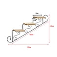 thumbnail image 6 of figatia Plant Stand Staircase Decorative Shelf Multifunction Retro Floating Shelf Wall Hanging Shelf for Courtyard Office Living Room Downwards, 6 of 6