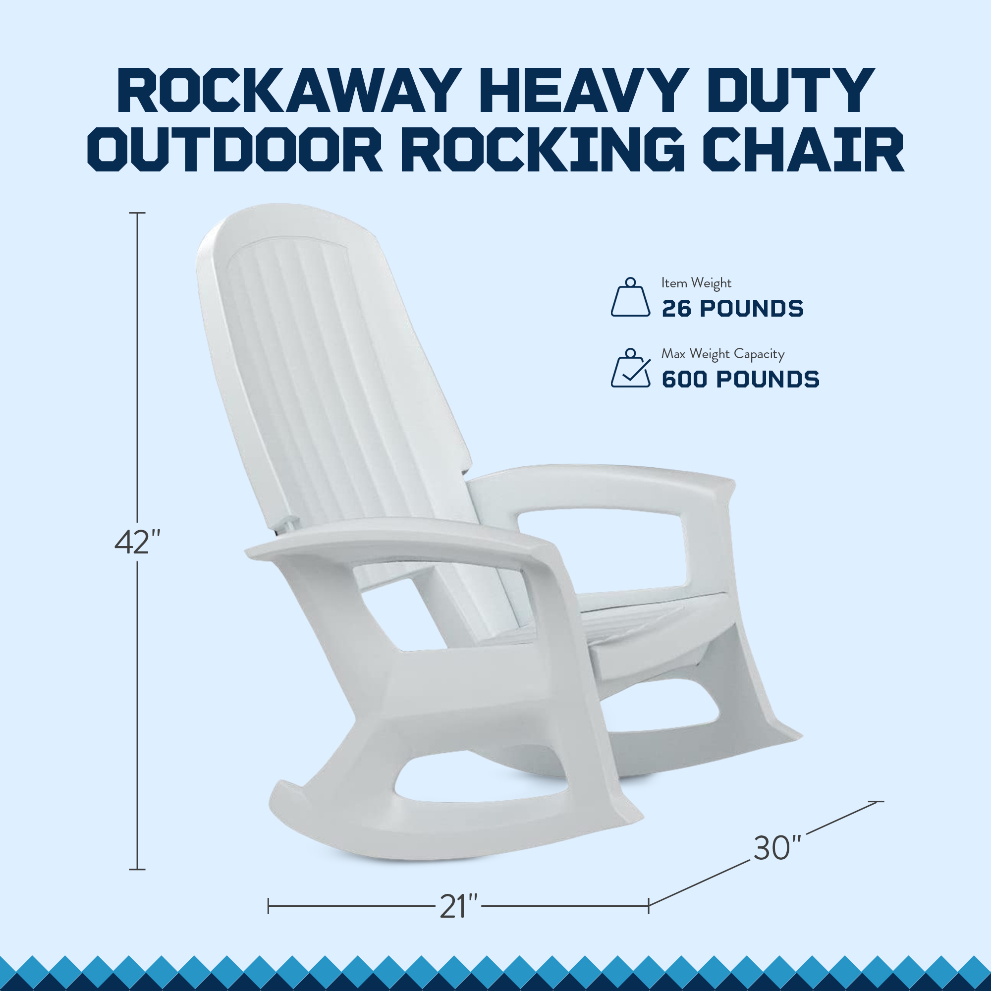 Semco Rockaway Plastic Rocking Chair - image 2 of 11