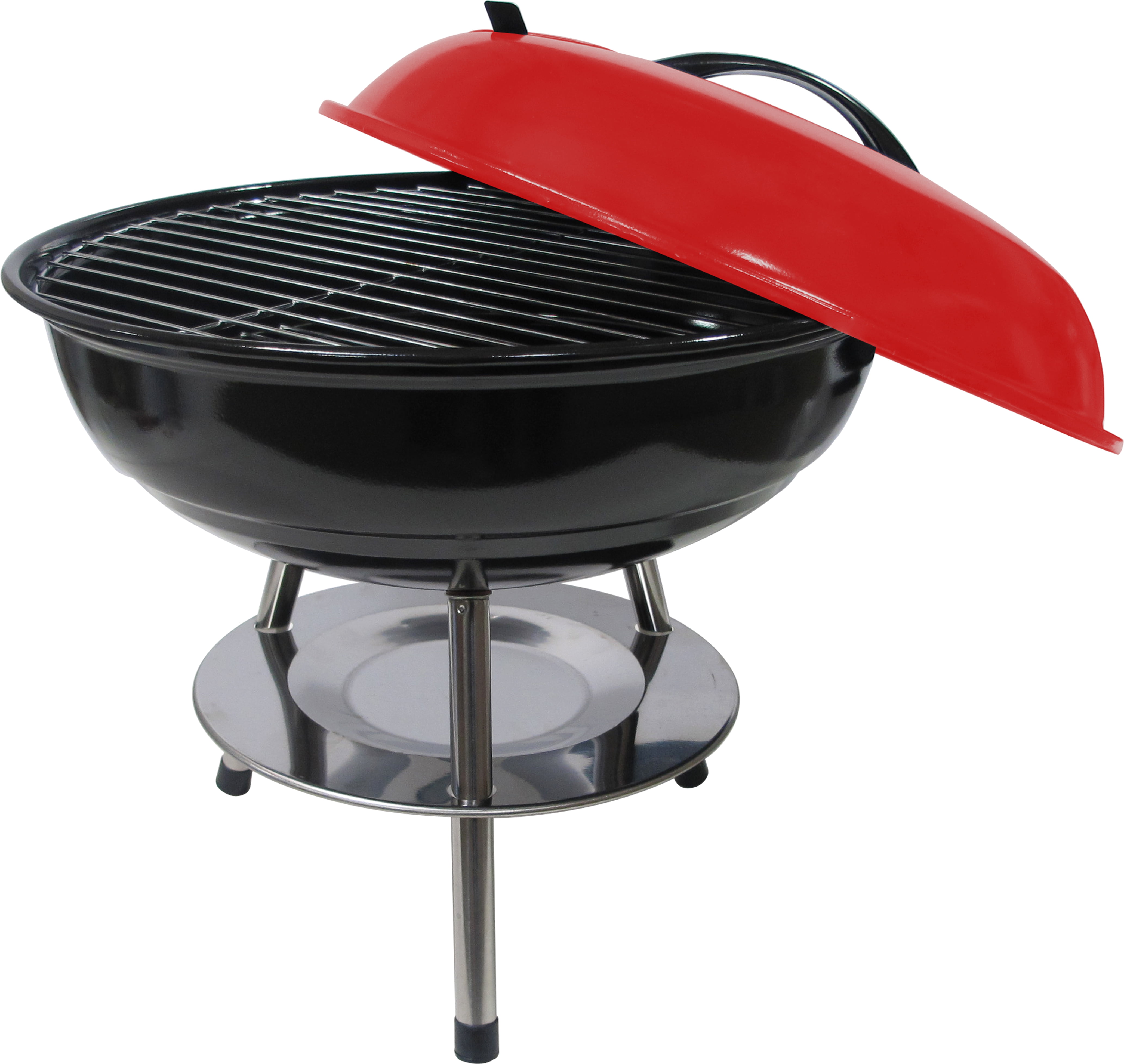 14 INCH ROUND CHARCOAL BARBEQUE BBQ ADJUSTABLE GRILL BARBECUE PORTABLE CAMPING 