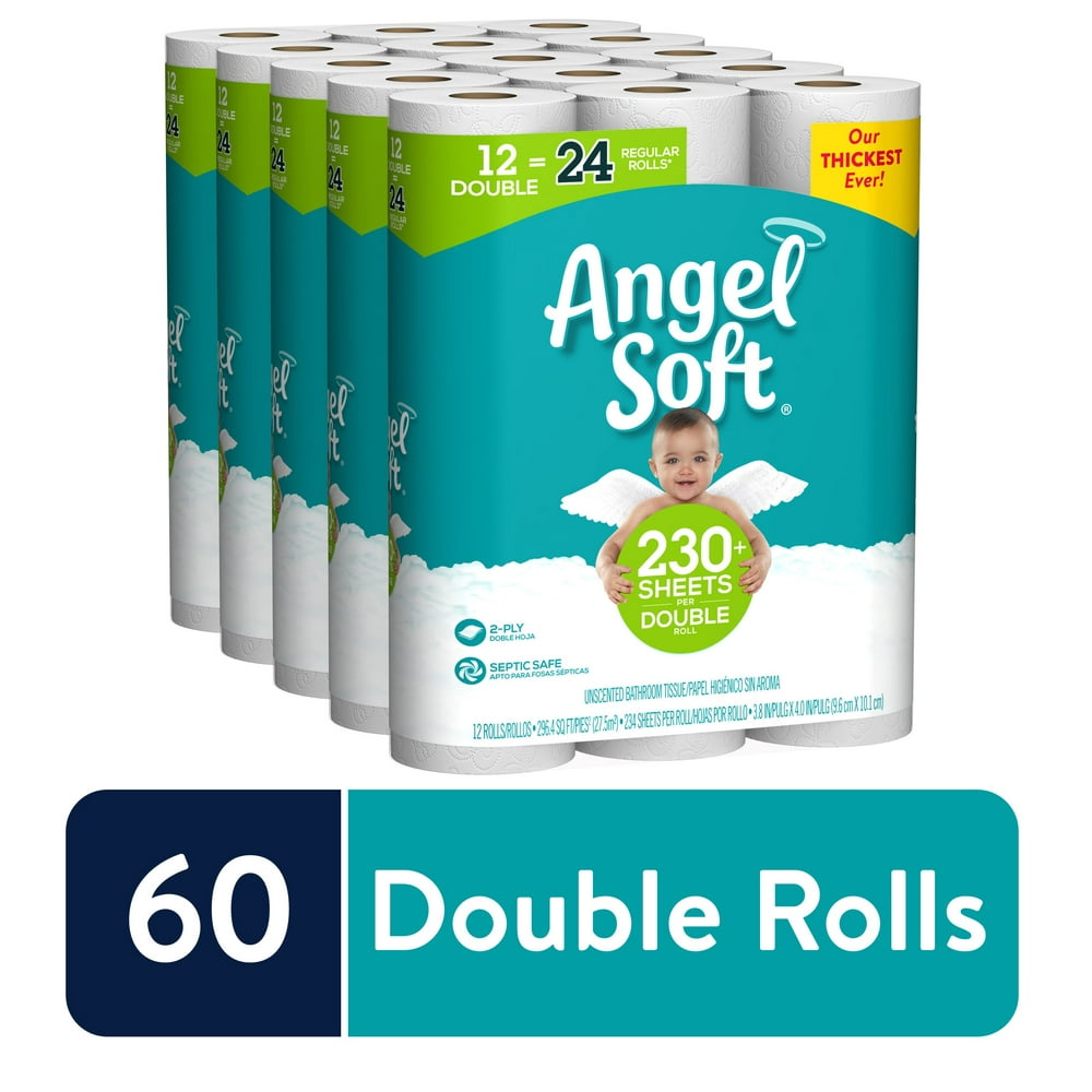Angel Soft Toilet Paper, 60 Double Rolls