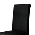 thumbnail image 4 of Castle Place Simple Sophisticated Velvet Upholstered Dining Chairs, Black, Set of 2, 4 of 9