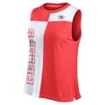 thumbnail image 2 of Women's Fanatics Red/White Kansas City Chiefs Script Color Block Tank Top, 2 of 3