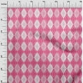 thumbnail image 3 of oneOone Viscose Jersey Pink Fabric Argyle Diy Clothing Quilting Fabric Print Fabric By Yard 60 Inch Wide, 3 of 4
