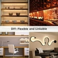 thumbnail image 4 of Led Under Kitchen Cupboard/cabinet Strip Lights, Linkable Plug In Light Bars For Shelf Closet Showcase Bedside Under Counter (warm White, 4 X 30cm), 4 of 5