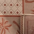 thumbnail image 4 of SAFAVIEH Courtyard Charles Floral Indoor/Outdoor Area Rug, Ivory/Rust, 5'3" x 7'7", 4 of 8
