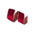 thumbnail image 2 of Velvet Plaid Backed Wired Holiday Ribbon, Roll‑shaped Fabric Trim, Border‑edged Decorative Band for Holiday Gift Crafting, 2 of 6