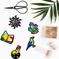 thumbnail image 4 of 24 Pcs Witchcraft Stained Glass Effect Paper Suncatchers Divination Window Clings Kits for Indoor Door Decals, 4 of 8