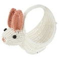 thumbnail image 5 of FOMIYES White Woven Bunny Basket Handheld Fruit Storage Basket with Handle for Kitchen, 5 of 8
