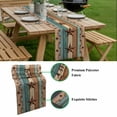 thumbnail image 5 of Western Texas Star Retro Table Runner - 36 Inch Long, Kitchen Dining Table Runner Dresser Scarves, Country Farmhouse Teal Brown Wood Grain Farmhouse Decor for Coffee Tables Wedding Party Banquet, 5 of 8