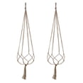 thumbnail image 2 of Xihbxyly Maceta Colgante de Macramé, Decoración de Pared Interior de Cuerda de Algodón, Elegante Soporte para Maceta, Decoración para El Hogar, Oficina y Balcón, Gancho de Techo Ajustable, Juego de 2, 2 of 2