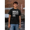 thumbnail image 4 of Worlds Okayest Dad Fathers Day Family Men's Graphic T Shirt Tees Brisco Brands S, 4 of 5